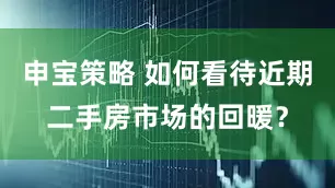 申宝策略 如何看待近期二手房市场的回暖？